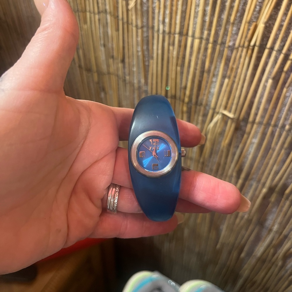 Blue timex watch